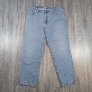 VTG Tommy Hilfiger Jeans Men's (Actual 39X31) 40x32 Light Blue Tapered Y2K 90's